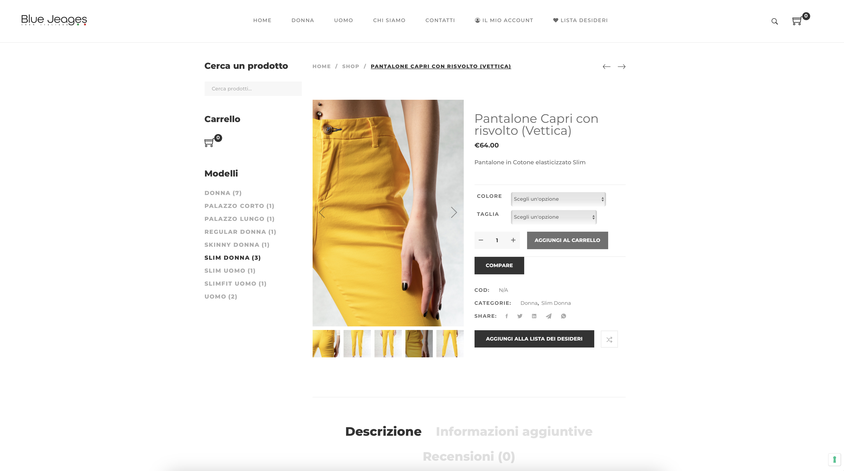 sito web jeans milano mockup